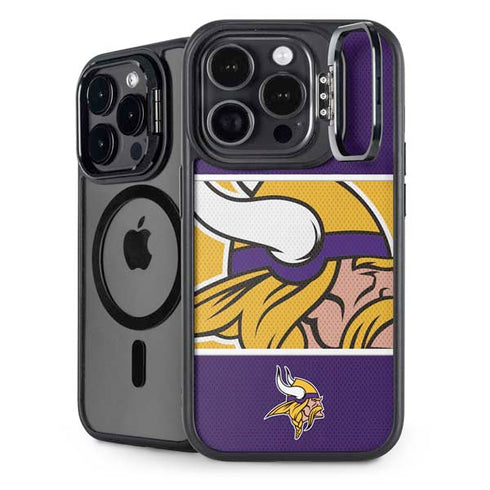 NFL Minnesota Vikings Zone Block iPhone 15 Pro Kickstand Case
